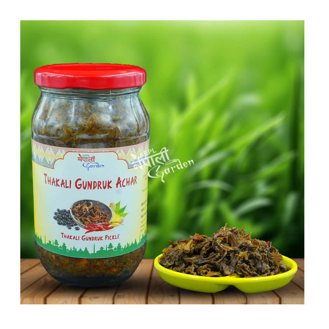 NG Dried Mustard Pickle - Thakali Gundruk Achar 350gm