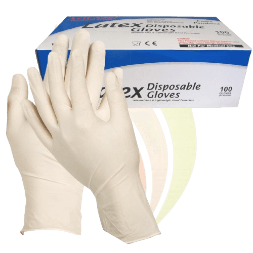 Latex Examination Gloves Box 100pcs