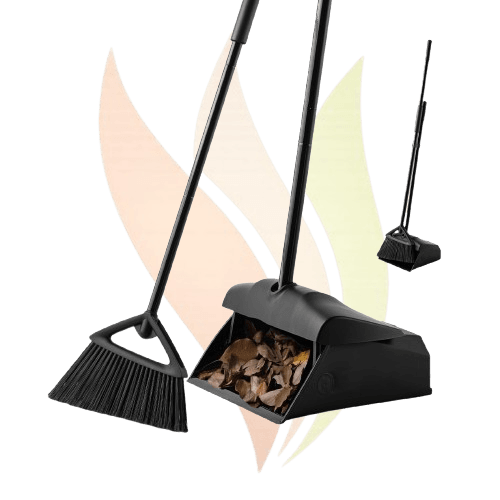 Lobby Dustpan With Broom Black 1