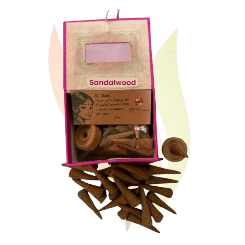 Cone Dhoop (Sandalwood) with Stand-32 pcs 1